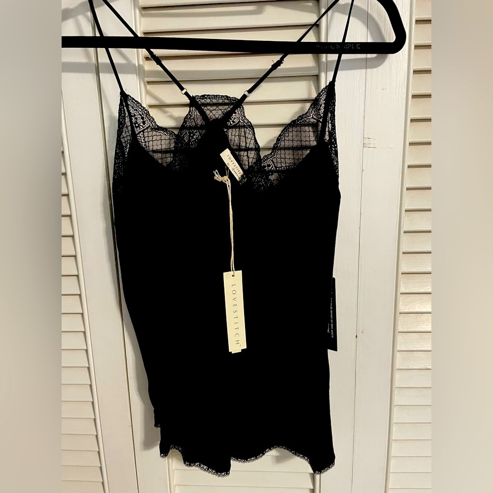 Love stitch brand lace tank, size small